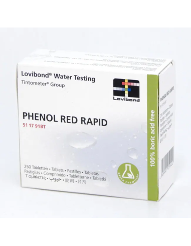 TABLETAS REACTIVAS PHENOL RED RAPID 250 U