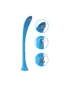 DUCHA SOLAR CON GRIFO LAVAPIES 35L AZUL